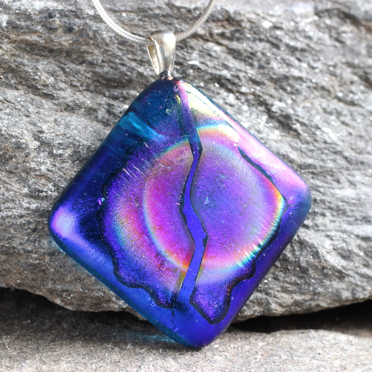 blue sliced ghost pendant necklace 1.5